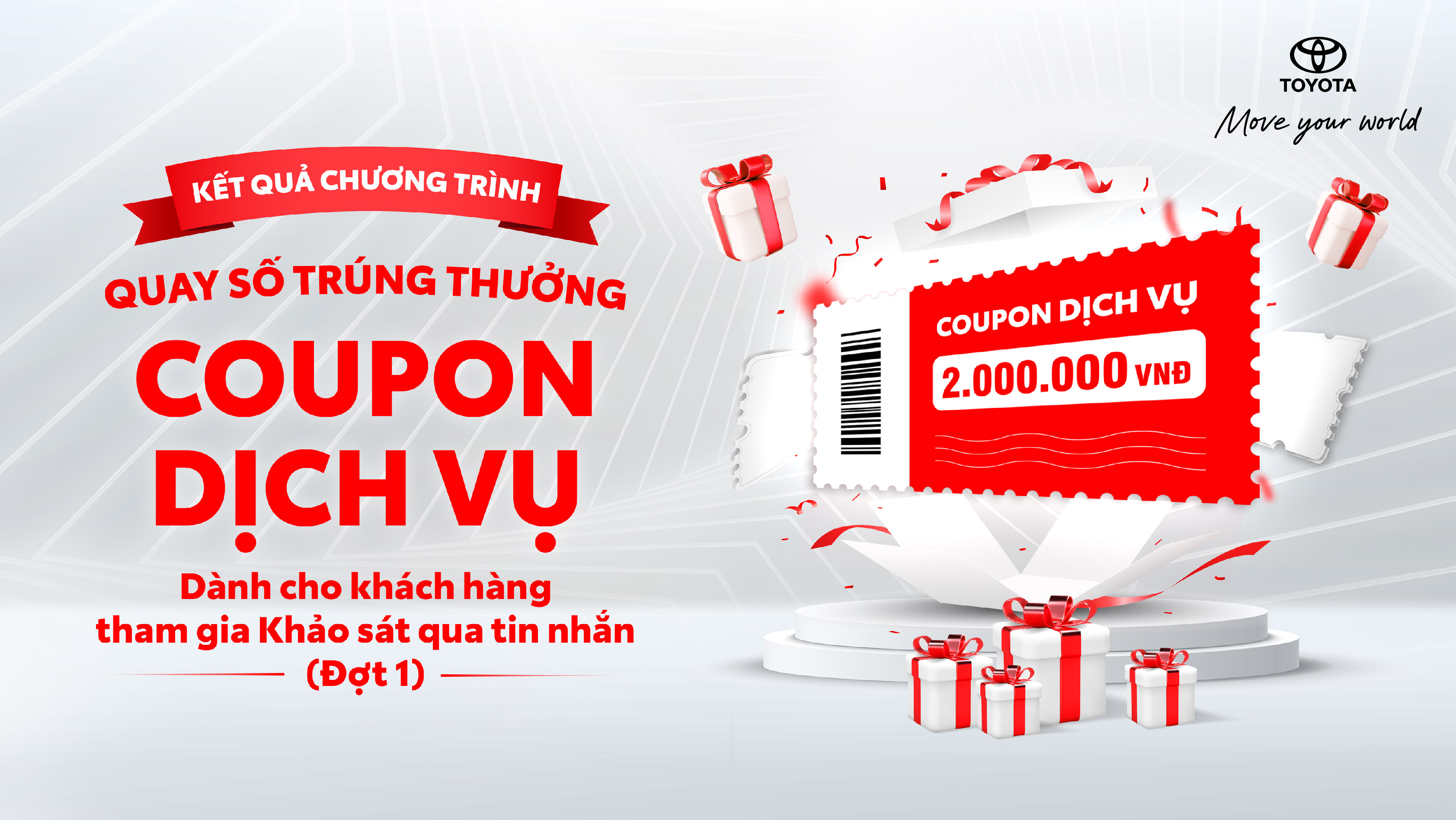Toyota Việt Nam tiếp tục triển khai chương trình quay số trúng thưởng coupon dịch vụ cho khách hàng