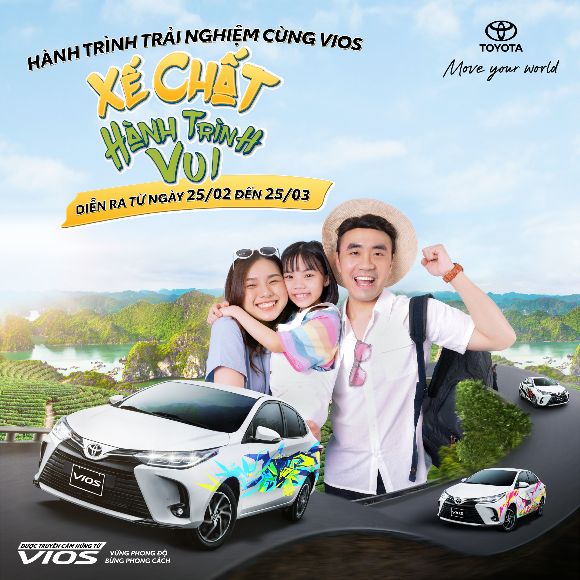 Chiêm ngưỡng dàn xế khủng Toyota Vios cực độc lạ diễu hành trên khắp 8 tỉnh thành Việt Nam